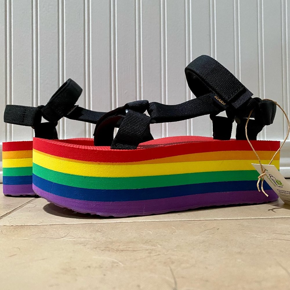 Black and Rainbow Platform ('Flatform') Te…